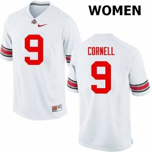 NCAA Ohio State Buckeyes Women's #9 Jashon Cornell White Nike Football College Jersey SSS6145DR